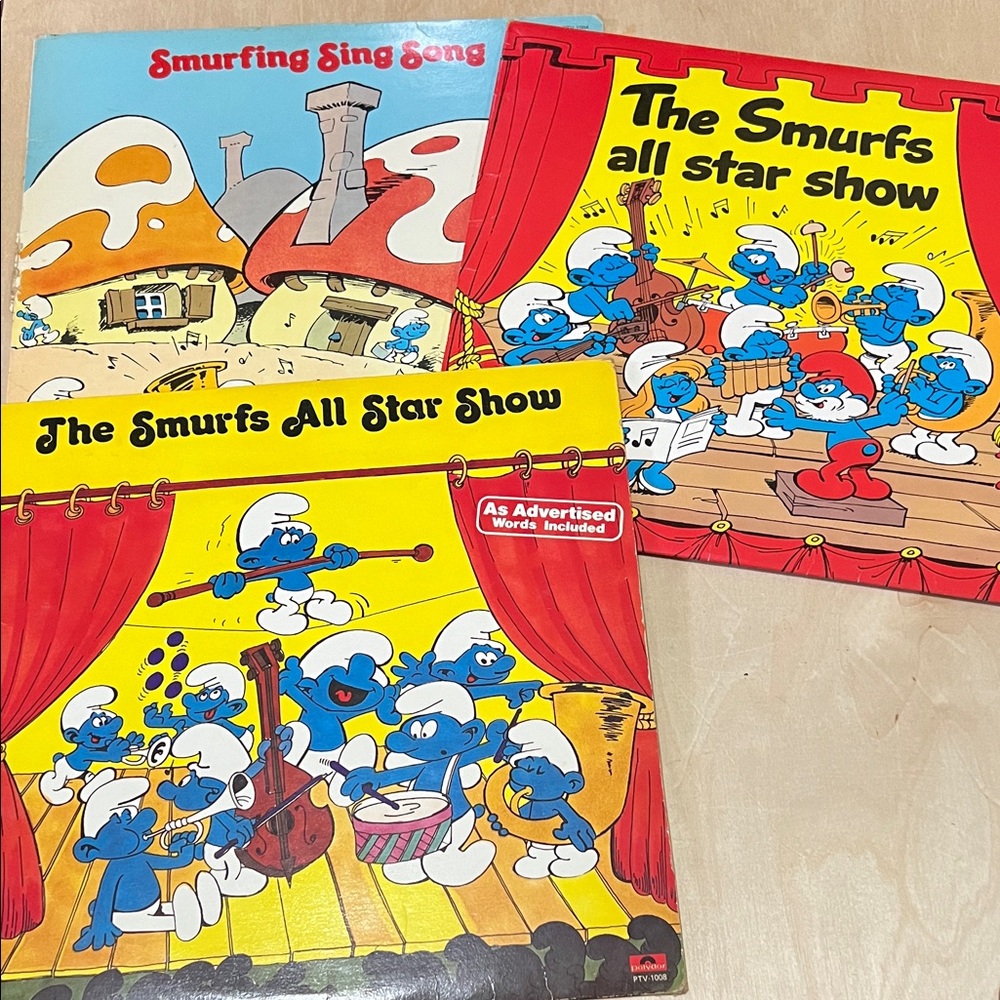 Bundle The Smurfs vinyl records
